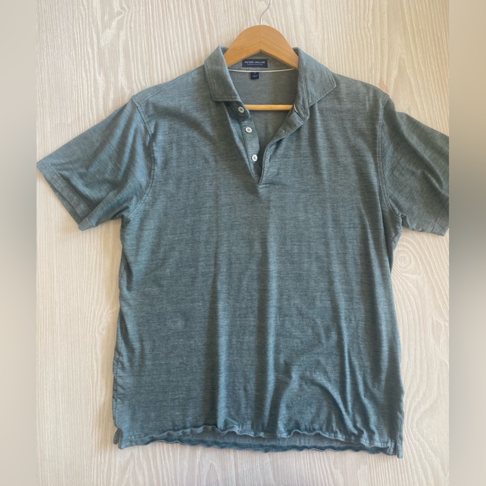 Peter Millar Gray Polo Shirt